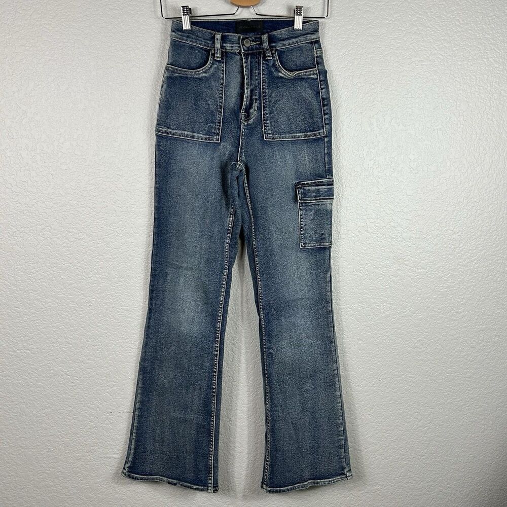 Kendall + Kylie Women's Skyscraper Stretch High Rise Bootcut Jeans Size 24